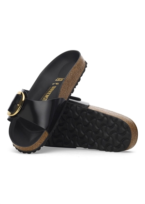 Madrid Big buckle sandal High Shine Black Birkenstock